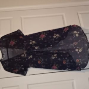 Mom Moa high low tie front kimono